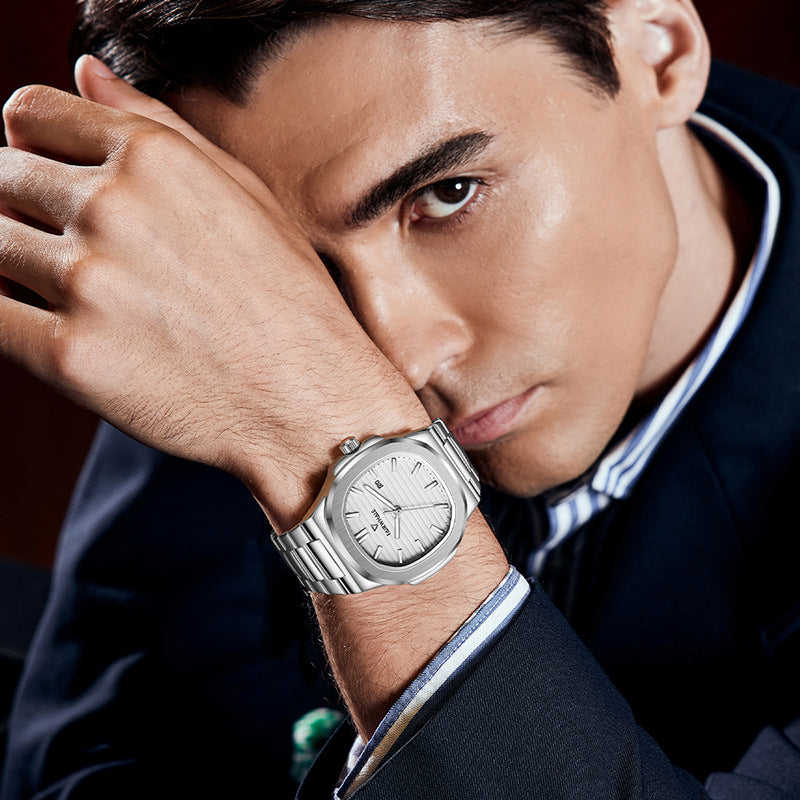 Watch Men's Business Simple Stainless Steel Nautilidae