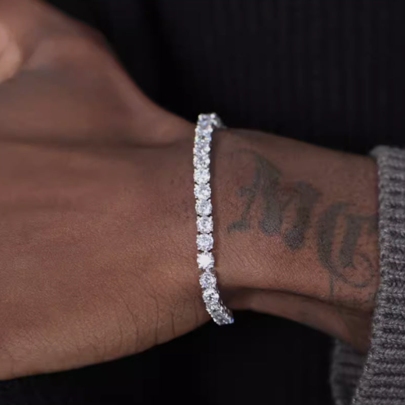 TRENDY MEN'S SILVER BRACELET