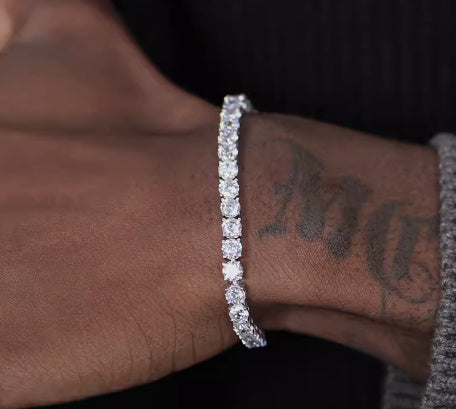 TRENDY MEN'S SILVER BRACELET