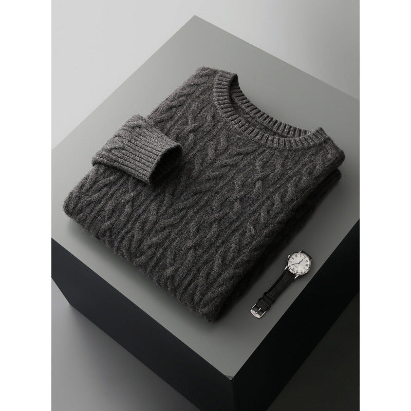 MEN’S ROUND NECK LOOSE FIT SWEATER – SOFT, STYLISH & VERSATILE